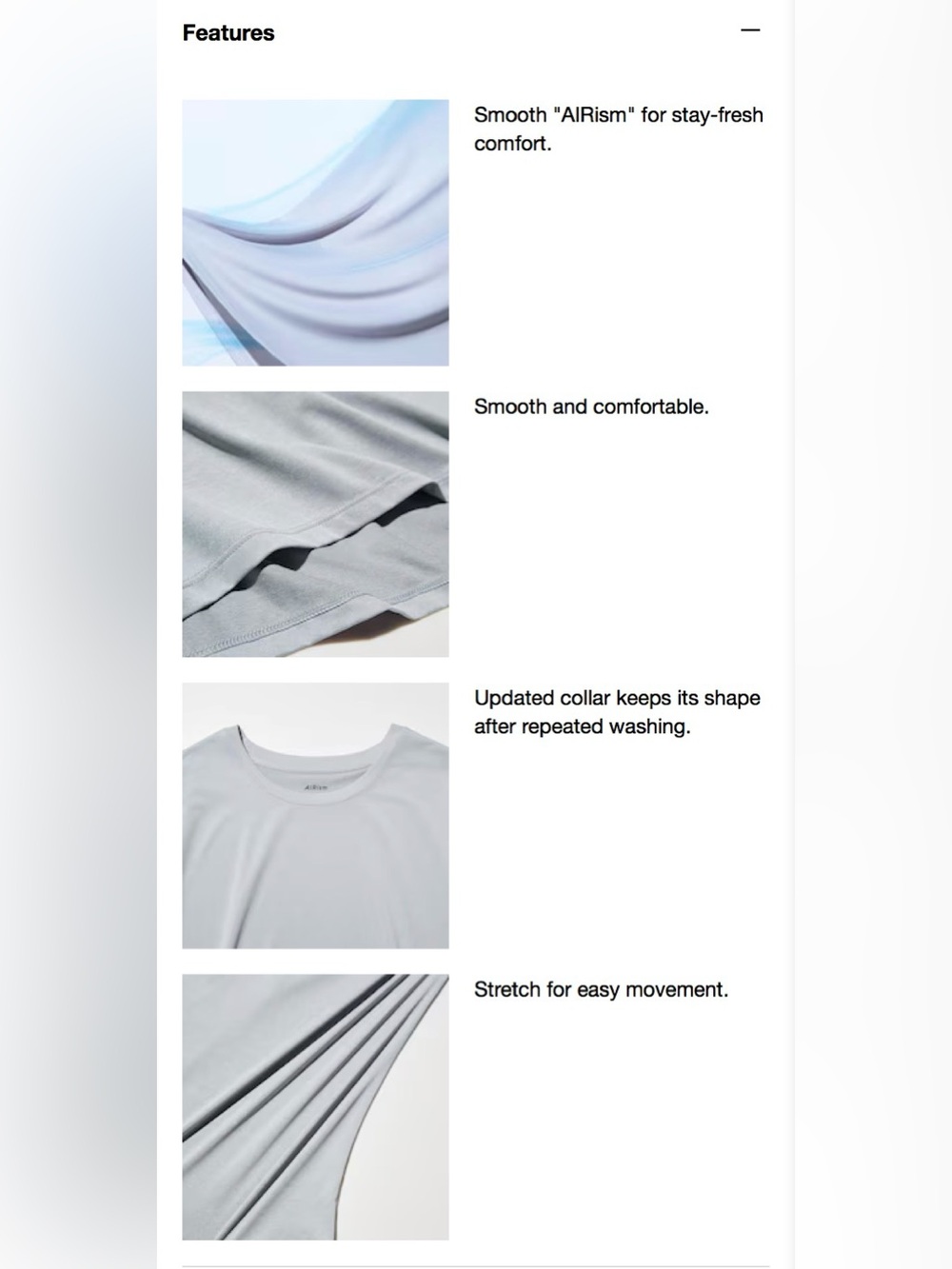 UNIQLO: AIRism Crew Neck T-Shirt - Picture 7 of 8